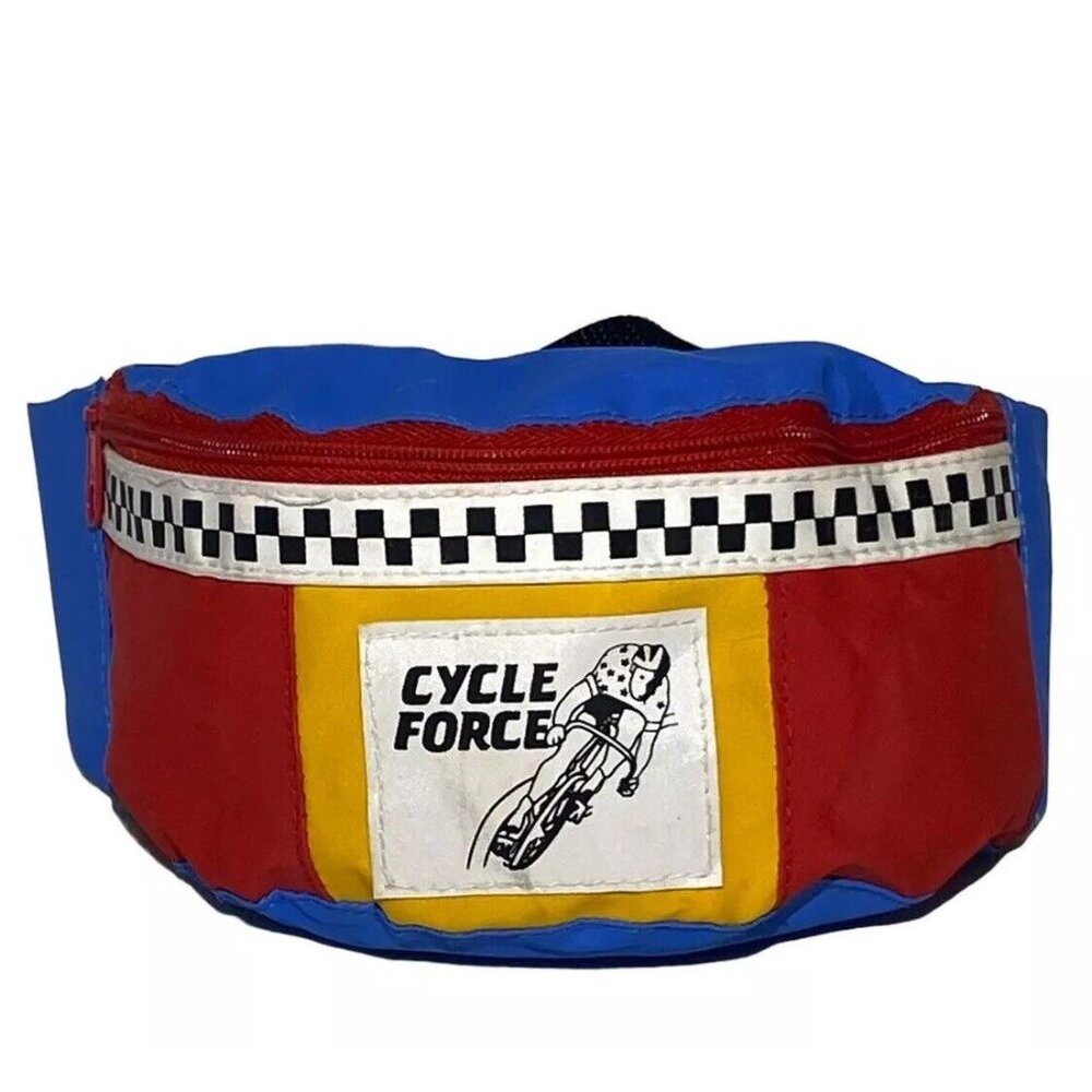 Vintage 1984 Kids Adult Small Fanny Pack Cycle Force Confetti by Bag Bazaar